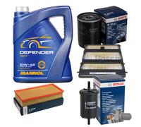 BOSCH Controllo Set 5 L MANNOL Defender 10W-40 Per Fiat Scudo Combinato