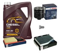 Bosch Controllo Set 5 L mannol Diesel Tdi 5W-30 per VW Golf V 1.4 16V Seat Altea