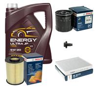 BOSCH Controllo set 5 L MANNOL Energia Ultra JP 5W-20 per Ford Focus II