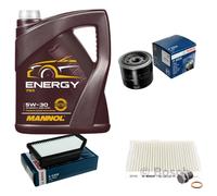 BOSCH Controllo Set 5 L MANNOL Energy 5W-30 Per KIA Soul AM 1.6 GDi