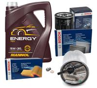 BOSCH Controllo Set 5 L MANNOL Energy 5W-30 Per Suzuki Jimny FJ 1.5 DDIS 4X4