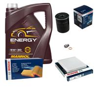 BOSCH Controllo Set 5 L MANNOL Energy 5W-30 per Suzuki Swift III 1.6 1.3 4x4