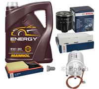 BOSCH Controllo Set 5 L MANNOL Energy 5W-30 per VW Golf Plus 1.4 16V