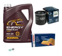 BOSCH Controllo Set 5 L MANNOL Energy Premium 5W-30 Per Toyota Starlet EP9
