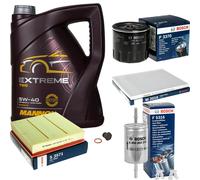 BOSCH Controllo Set 5 L MANNOL EXTREME 5W-40 Per Opel Omega B 2.5 V6 3.0