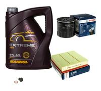BOSCH Controllo Set 5 L MANNOL EXTREME 5W-40 Per Opel Omega B 2.5 V6 3.0