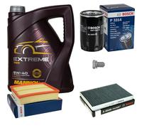 BOSCH Controllo Set 5 L MANNOL Extreme 5W-40 Per VW Passat Variant 2.0 1.6