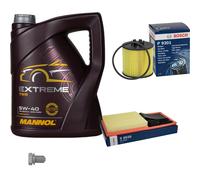 BOSCH Controllo Set 5 L MANNOL Extreme 5W-40 Per VW Polo 1.4 1.6 16V
