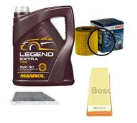 BOSCH Controllo Set 5 L MANNOL Legend Extra 0W-30 Per Peugeot 206+ T3E 1.1