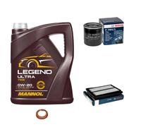 BOSCH Controllo Set 5 L MANNOL Legend Ultra 0W-20 Per Nissan Qashqai II J11