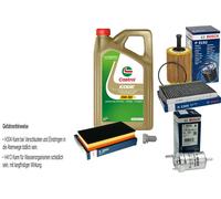 BOSCH Controllo Set 5 L Original Castrol EDGE FST 5W-30 LL Per VW New