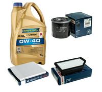 BOSCH Controllo Set 5 L RAVENOL SSL 0W-40 per KIA Rio III 1.4 CVVT