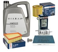 BOSCH Controllo Set 5 L VW Olio Motore 0W-30 LONGLIFE III FE Per Polo 1.2