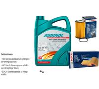 Bosch Controllo Set 5L Addinol Giga Luce Mv 5W-30 per Opel Mokka / x Scheda Di