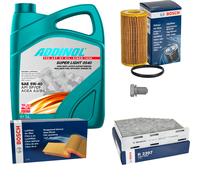 BOSCH Controllo Set 5L ADDINOL SUPER LIGHT 5W-40 Per Audi A3 8P1 S3 Quattro