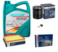 BOSCH Controllo set 5L ADDINOL SUPER LUCE 5W-40 per Opel Astra G CC F48_