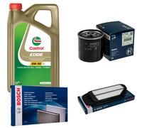 BOSCH Controllo Set 5L CASTROL EDGE 5W-30 C3 Per Chevrolet Spark 1.0 1.2
