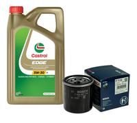 BOSCH Controllo Set 5L CASTROL EDGE 5W-30 C3 Per Chevrolet Spark 1.0 1.2