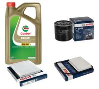 BOSCH Controllo Set 5L CASTROL EDGE 5W-30 C3 Per Daihatsu Terios 1.5 4x4