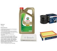 Bosch Controllo Set 5L castrol edge 5W-30 C3 per Perle di Legno per Opel Meriva