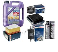 BOSCH Controllo Set 5L Liqui Moly Leichtlauf High Tech 5W-40 Per Dacia