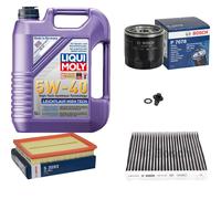 BOSCH Controllo Set 5L Liqui Moly Leichtlauf High Tech 5W-40 Per Mazda 2 1.4