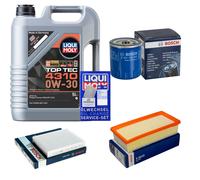 BOSCH Controllo Set 5L Liqui Moly Top Tec 4310 0W-30 Per Citroën C1 II 108