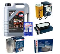 BOSCH Controllo Set 5L Liqui Moly Top Tec 4310 0W-30 Per KIA Soul II PS 1.6