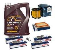 BOSCH Controllo Set 5L MANNOL 0W-20 per Toyota Auris 1.8 Hybrid Prius Plus