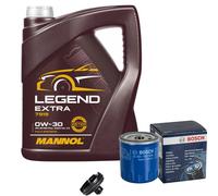 BOSCH Controllo Set 5L MANNOL 0W-30 Per Opel Grandland X 2.0 D Peugeot