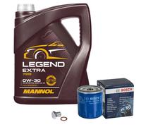 BOSCH Controllo Set 5L MANNOL 0W-30 per Peugeot 208 2008 I 1.2 THP