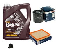 BOSCH Controllo Set 5L MANNOL 5W-30 LONG LIFE Per Chrysler Sebring Cabriolet