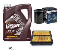 BOSCH Controllo Set 5L MANNOL 5W-30 LONG LIFE Per Honda CRX III 1.6 ESi 1.6i