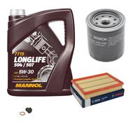 BOSCH Controllo Set 5L MANNOL 5W-30 LONG LIFE Per Mazda 626 III Station Wagon