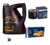 BOSCH Controllo Set 5L MANNOL 5W-40 Estremo per Opel Vivaro 1.9 DTi Movano
