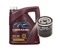 BOSCH Controllo Set 5L MANNOL Ceramic 5W-30 Per Austin Mini Metro Opel