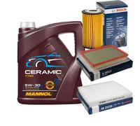 BOSCH Controllo Set 5L MANNOL Ceramic 5W-30 Per Opel Zafira B 1.6 CNG Turbo