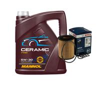 BOSCH Controllo Set 5L MANNOL Ceramic 5W-30 Per Opel Zafira B 1.7 CDTi Astra