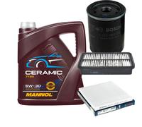 BOSCH Controllo Set 5L MANNOL Ceramic 5W-30 Per Toyota Celica 1.8 16V TS