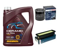 BOSCH Controllo Set 5L MANNOL Ceramic 5W-40 Per Nissan Note 1.2 DiG-S Micra