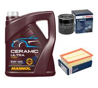 BOSCH Controllo Set 5L MANNOL Ceramic 5W-40 Per Nissan Qashqai +2 I 1.6 2.0