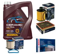 BOSCH Controllo Set 5L MANNOL Ceramic 5W-40 Per Opel Insignia A Country