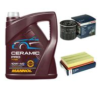 BOSCH Controllo Set 5L MANNOL Ceramic Pro 10W-40 Per Audi A3 Cabriolet 8V7