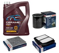 BOSCH Controllo Set 5L MANNOL Ceramic Pro 10W-40 Per Honda Accord VIII CU
