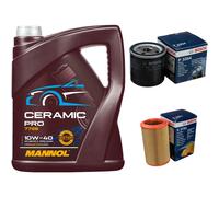 BOSCH Controllo Set 5L MANNOL Ceramic Pro 10W-40 Per Lancia Kappa Coupe 838