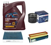 BOSCH Controllo Set 5L MANNOL Ceramic Pro 10W-40 Per Renault Clio IV BH_ 1.2