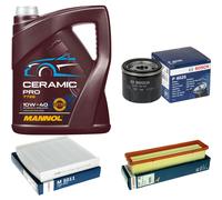 BOSCH Controllo Set 5L MANNOL Ceramic Pro 10W-40 Per Renault Clio IV BH_ 1.2