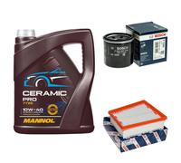 BOSCH Controllo Set 5L MANNOL Ceramic Pro 10W-40 Per Renault Scénic III