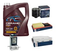 BOSCH Controllo Set 5L MANNOL Ceramic Pro 10W-40 Per VW Caddy III Kasten