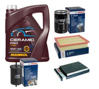BOSCH Controllo Set 5L MANNOL Ceramic Pro 10W-40 Per VW Golf III 1H1 1.8